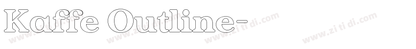 Kaffe Outline字体转换